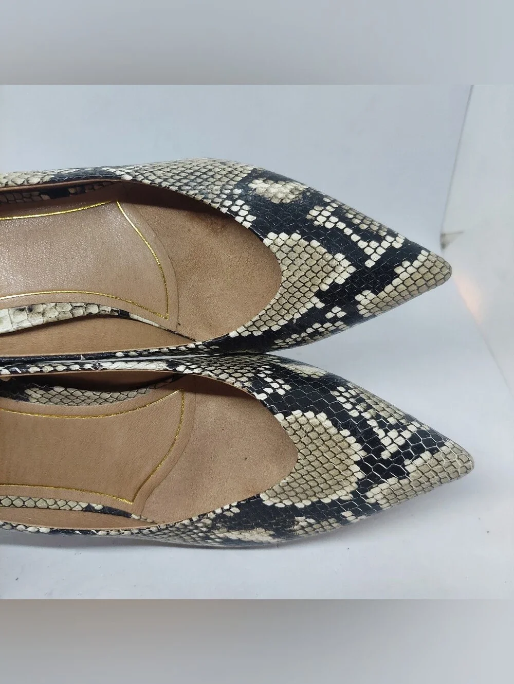 Vionic Josie Snake Pointed Toe Kitten Heel Pumps Casual Shoes Womens Size 8.5